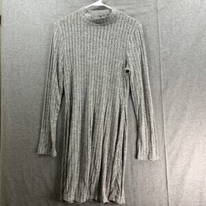 Love Ari Gray Dress Women Large Long Sleeve Sweater Dress